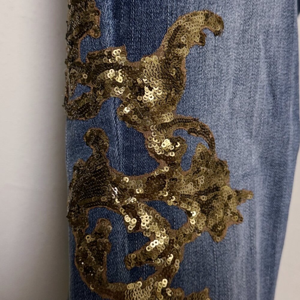Chico's Platinum Jegging, sequin embellished, size: 0, small, great condition - Picture 3 of 10